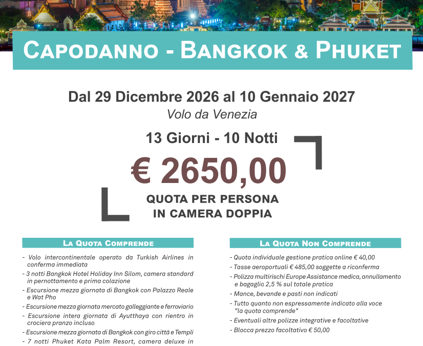 PROPOSTE ESTREMO ORIENTE THAILANDIA E VIETNAM